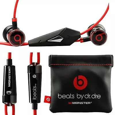 Genuine OEM Beats By Dr. Dre Monster IBeats Wired In-Ear Earbuds With Mic Black • $49.95