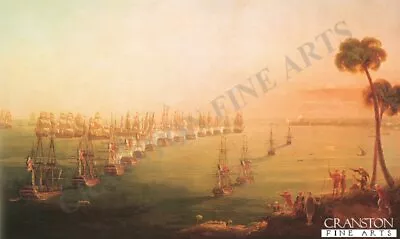Horatio Nelson Naval Warfare Art Print Battle Of The Nile French Fleet • £38