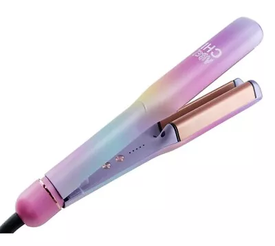 CHI Vibes Waver Iron Rose Gold Ceramic Plates Wave On Crimp Beach Curls New • $56