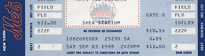 Dwight Gooden Six Hitter Vs Dodgers 1988 Full Ticket • $11