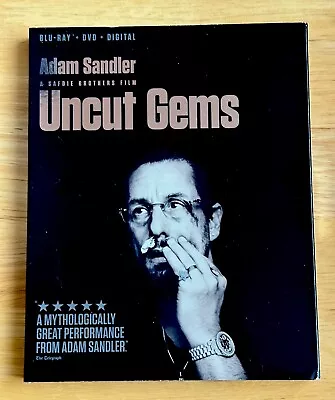 Uncut Gems Blu-ray + DVD. Slipcover. Adam Sandler A24. Like New. See Description • £17.99