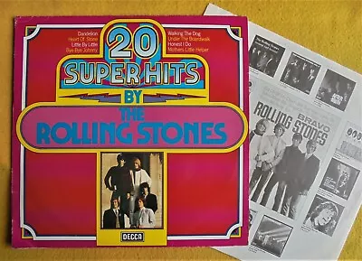 The Rolling Stones imported 1978 Lp Ft Promo Inner - 20 Super Hits • $39.99