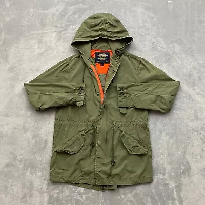 Alpha Industries Military M-65 Jacket Men Medium Olive Full Zip Fishtail Canvas • $44.88