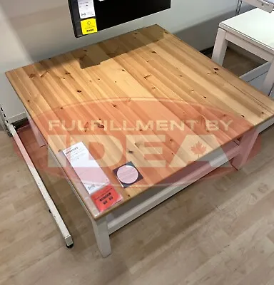 Brand New IKEA HEMNES Brown Coffee Table 90X90 Cm (35 3/8X35 3/8  ) 304.134.95 • $262.49