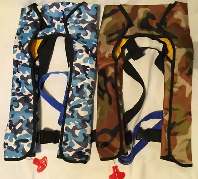 2 Camouflage~ Adult~ CO2 Automatic Inflatable PFD Life Jacket Vest Preserver • $31