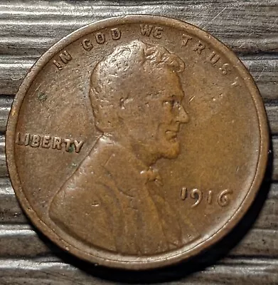 A Nice Vintage 1916 P Lincoln Cent G - VF  From Estate Sale No Junk Or Problems • $0.99