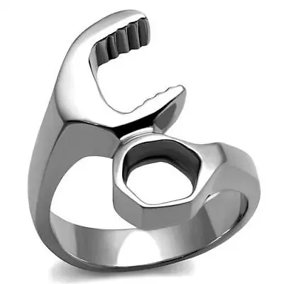 Mens Tool Ring Diy Silver Stainless Steel Signet Unique Gift  2396 • £19.99