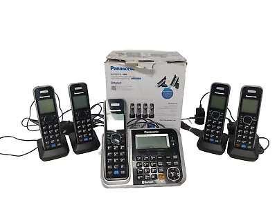 Panasonic KX-TGF575S Link2cell Bluetooth 5-Handset Cordless Phone  • $40