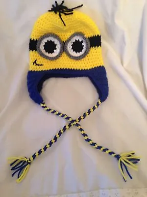 Despicable Me Minion  Crocheted Hat ALL SIZES AVAILABLE Handmade • $11.50