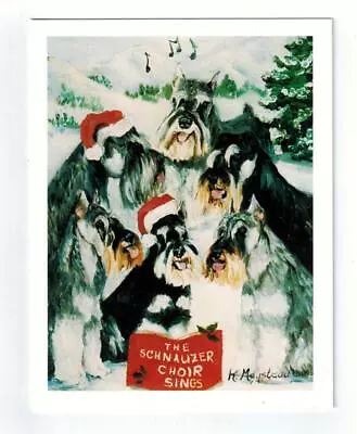 New Schnauzer Choir Sings Holiday 12 Greeting Cards Set By Artist Ruth Maystead • $14.99