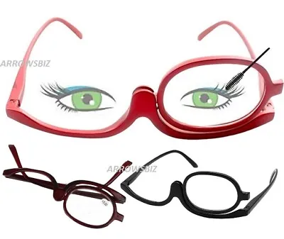 £5.99 • Buy Flip Over Makeup Reading Magnifying Glasses Folding Eye +1.0 To +4.0 UK Seller