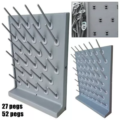 Lab Drying Rack 2pcs Bench-top/Wall-Mount Lab Glassware Dry Holder 27/52 Pegs • $72