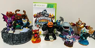 Skylanders Giants Starter Pack Xbox 360 Lot Pumpkin Eye Brawl Hot Dog 9 Figures • $64.99