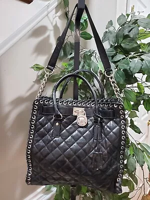 Michael Kors Black Women's Hamilton Quilted Leather Bags & Handbags • $150