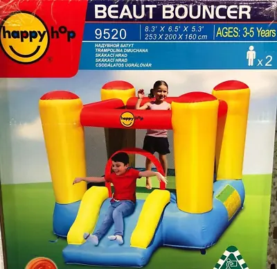 Happy Hop Airflow Bouncy Jumping Castle With Slide Bouncer 3-5 Years Age 9520 • $169