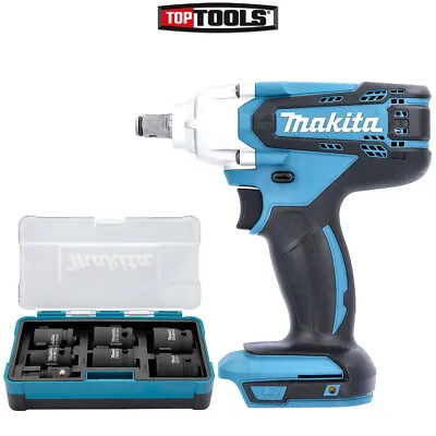 Makita DTW190 18V Li-Ion 1/2  Impact Wrench With B-69733 7 Pcs 1/2in Socket Set • £108.69