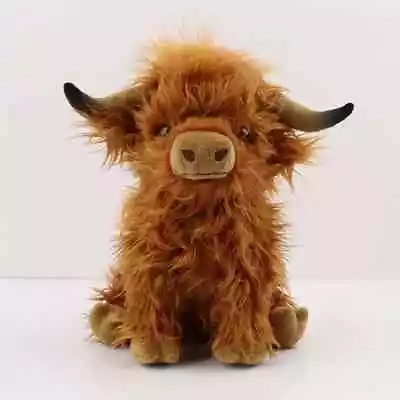 Cute Brown Highland Cow Coo Cuddly Soft Toy Plush Stuffed Scottish Scotland • £12