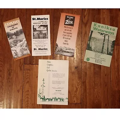 Idaho Travel Maps Vintage Brochures Events Calandars 1960s Clearwater Outfitters • $15