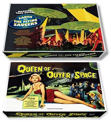 Marx  Earth Vs. The Flying Saucers  OR  Queen Of Outer Space  Play Set Box • $79.99