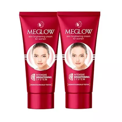 Meglow Premium Fairness Face Cream For Women Pack Of 2 50g- SPF 15 Paraben Free • £21.56
