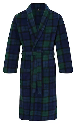 Men's Warm Fleece Robe Blackwatch Tartan (sizes Available) • $38.99