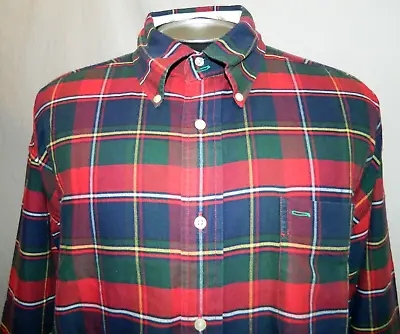 Vintage Tommy Hilfiger Lumberjack Plaid Button Front Shirt Tag XL Fit 16/35.5 • $19.51