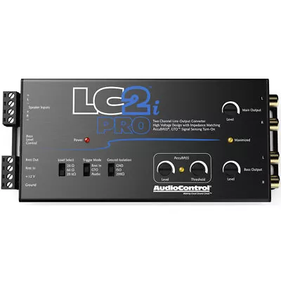 AUDIOCONTROL LC2i PRO 2-CHANNEL CAR AUDIO LINE OUT CONVERTER LOC WITH ACCUBASS • $139