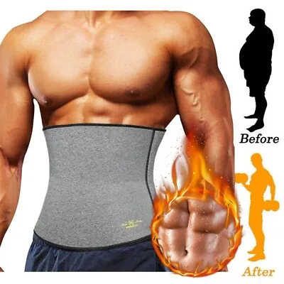 Men Waist Trainer Hot Sweat Body Shaper Neoprene Exercise Belt Slimming Cincher • $5.79