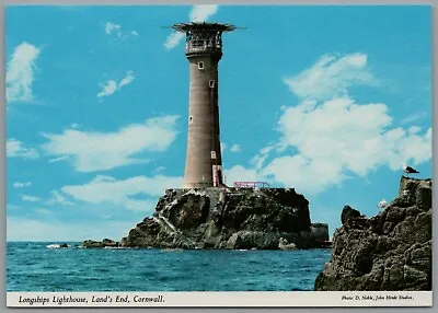 Longships Lighthouse Land's End Cornwall England Postcard • £5