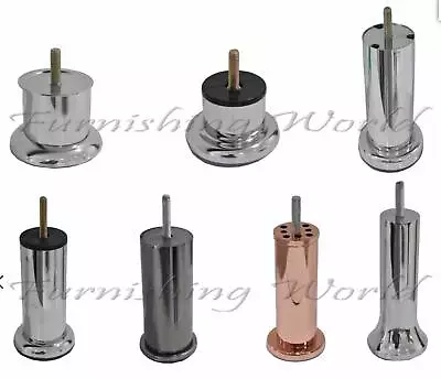 4x Uk Furniture Metal Replacement M8 Legs For Sofa Chair Stool Bed All Designs • £8.09