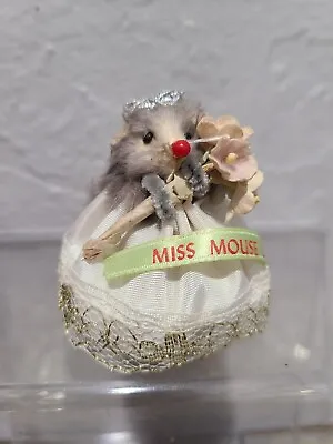 Miss Mouse USA Vintage Original Real Fur Toys West Germany Gellow Dress Hair  • $29.99