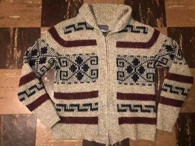 WESTERLEY Vtg 80s 70s Pendleton High Grade Western COWICHAN Sweater Big Lebowski • $427.27