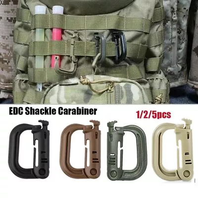 Snap D-ring Clip Webbing Backpack Buckle Shackle Carabiner Keyring Locking • £2.72