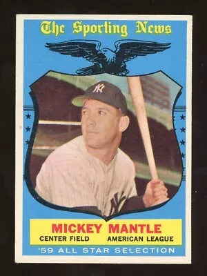 1959 Topps #564 Mickey Mantle Sporting News *SHARP!* • $43