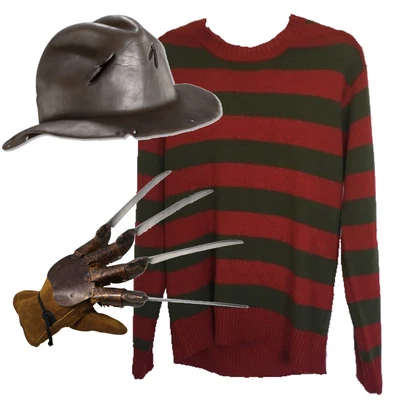 £41.99 • Buy Men Freddy Krueger Jumper Claw Glove Hat Halloween Nightmare Fancy Dress Costume