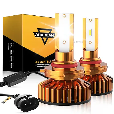 AUXBEAM 9005 LED Headlight Kit 52W 10000LM Hi/Lo Beam Bulbs 6000K White Bright • $35.99