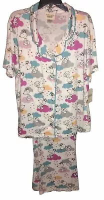 2 PC MUNKI MUNKI PEANUTS SNOOPY HEARTS 💕 WOMENS PAJAMA PANTS SET Lounge 2XL NWT • $39.96