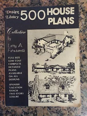 Design Library Modern Vintage House Plans 500 Mid Century Larry Farnsworth 1978 • $49.75