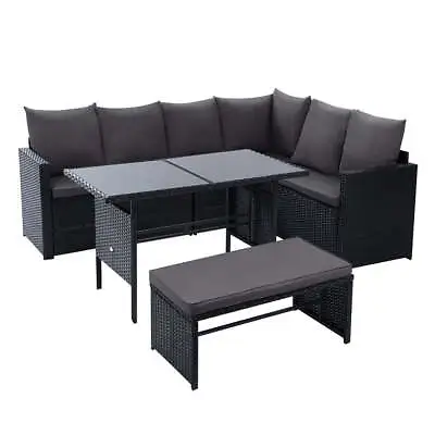$696.19 • Buy Gardeon Outdoor Furniture Dining Setting Sofa Set Wicker 8 Seater Storage Cover