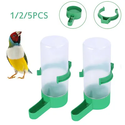 £3.62 • Buy 1/2/5X Pet Drinker Food Feeder Water Clip Kit For Finch Canary Budgie Cage Bird