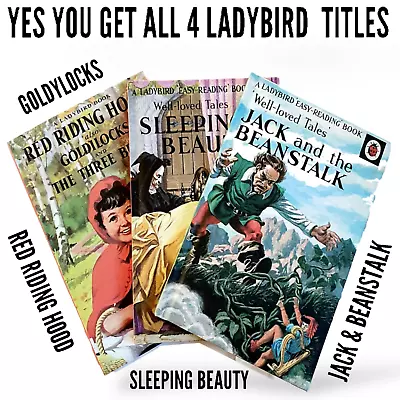 Ladybird Books X 4 Titles Red Riding Hood Jack And Beanstalk Goldilocks & More • £6.90