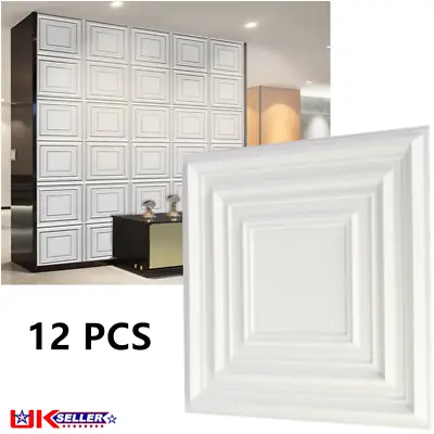 £42.99 • Buy High Quality 3D Wall Panels PVC Ceiling Decor Wallpaper Tiles Cladding 50X50CM