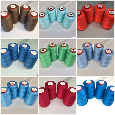 £11.99 • Buy 5000 Yard 120s Spun Polyester Overlocking Sewing Machine Thread 