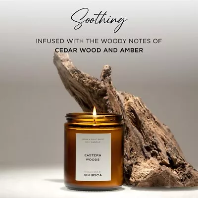 Premium Scented Candle Eastern Woods| Plant-Based Soy Wax | 32-Hour | 175g • $27.69