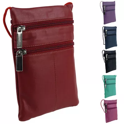 Oakridge Leather Small Ladies Neck Purse/Cross Body Bag • £9.99