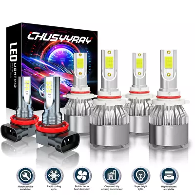 LED Headlight Fog Bulbs Hi-Low Beam For Volvo VNL VNM 630 670 730 780 2004-2015 • $34.99