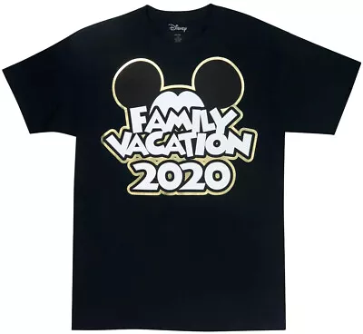 $16.24 • Buy Men's T-shirt Disney Family Vacation 2020 Black Graphic Tee Disney World NEW