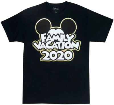 $16.24 • Buy Men's T-shirt Disney Family Vacation 2020 Black Graphic Tee Disney World NEW