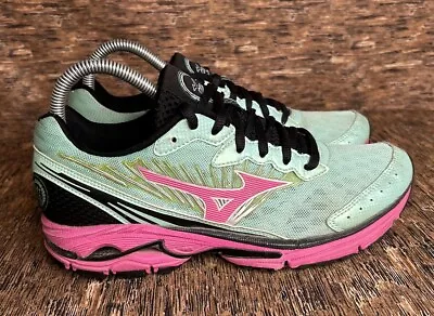 Mizuno Wave Rider 16 Athletic Running Shoes Pink/Teal Women’s Size 8.5 • $14.99