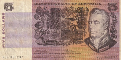 $8.50 • Buy R204 Phillips/Wheeler Commonwealth Of Australia Five Dollars Fine